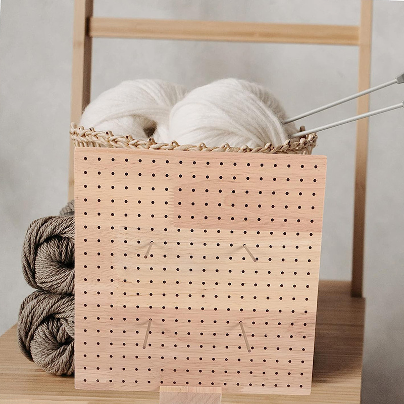 Madera crochet tejer deflector creativo hecho a mano DIY lana tejer tablero rejilla cuadrado flor pieza Shaper