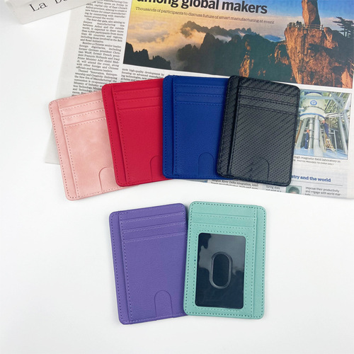 RFID anti-demagnetization bank card holder strap for both men and women, multi-card slot PU card case with multiple card slots