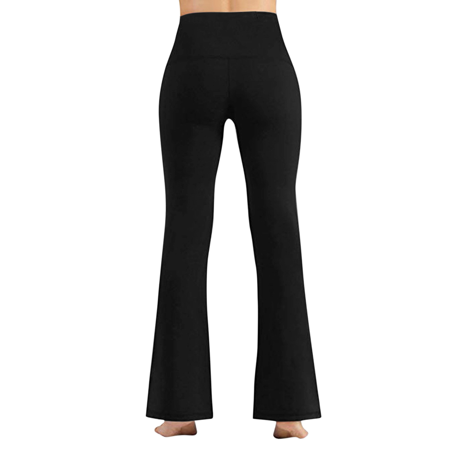 Women's Clothing fashionable slimming new high waisted high elastic solid color large leg pants casual yoga pants _voghion.com