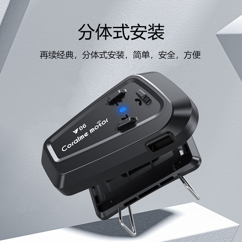 Y06 casco auriculares Bluetooth reducción de ruido IP6 impermeable casco de la motocicleta auricular Fuente fabricante