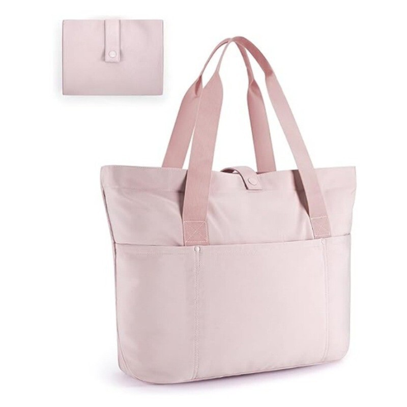 In Stock Amazon New Women's Foldable Handbag with Zipper Large Shoulder Bag Suitable for Travel Handbag