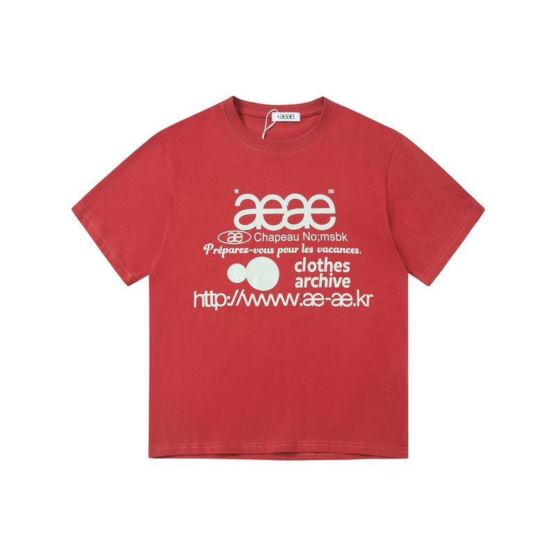 aeae韓国デザイナーカレッジスタイルクラシック水玉文字ドロップショルダールーズバージョン半袖Tシャツの正しいバージョン|undefined