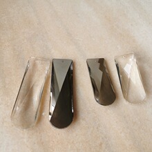 半圆水晶长条玻璃客厅吊灯门帘配饰灯具水晶长条吊坠散件灯饰配件