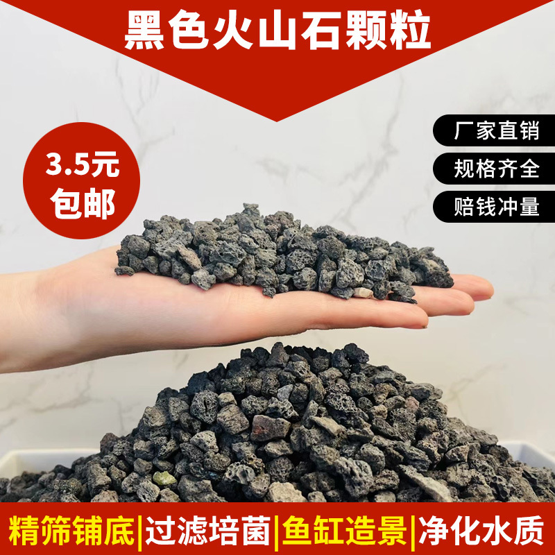 Black Volcanic Stone Particles, Lava Stone, Volcanic Stone Landscaping, Culture Bacteria, Filtered Aquarium, Selected Natural Paving Volcanic Rock