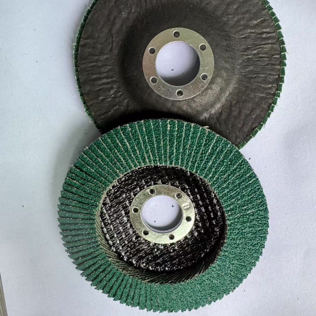 厂家批发4.5"115绿色锆刚玉T29百叶轮百叶片打磨片抛光磨盘平面砂