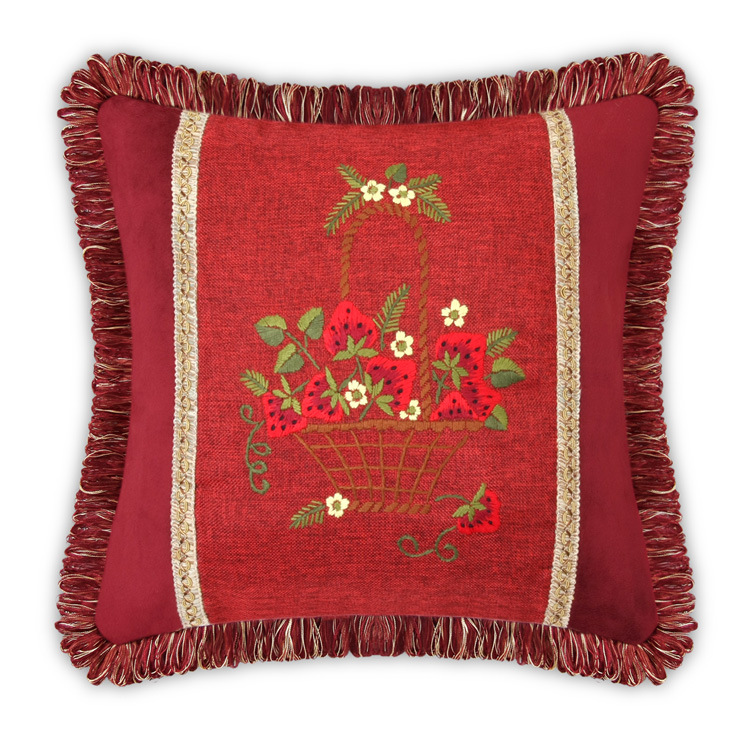 Jinhao bordado fábrica al por mayor hecho a mano bordado de punto de cruz DIY bordado cinta cojín almohada Rosa belleza