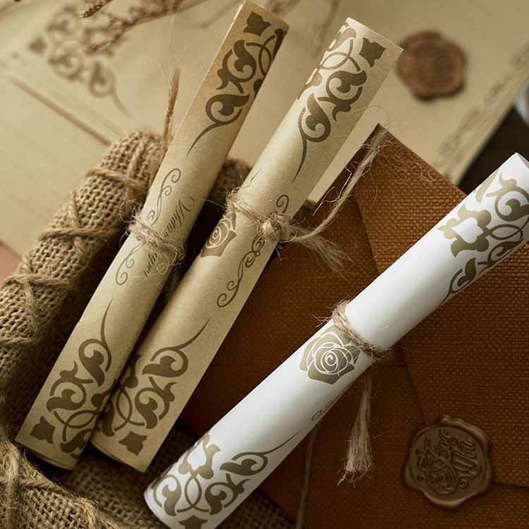 Patrón de lino grueso sobre Carta traje de papel vintage regalo para hombres y mujeres confesión carta de amor papel especial pintura impresión regalo de cumpleaños