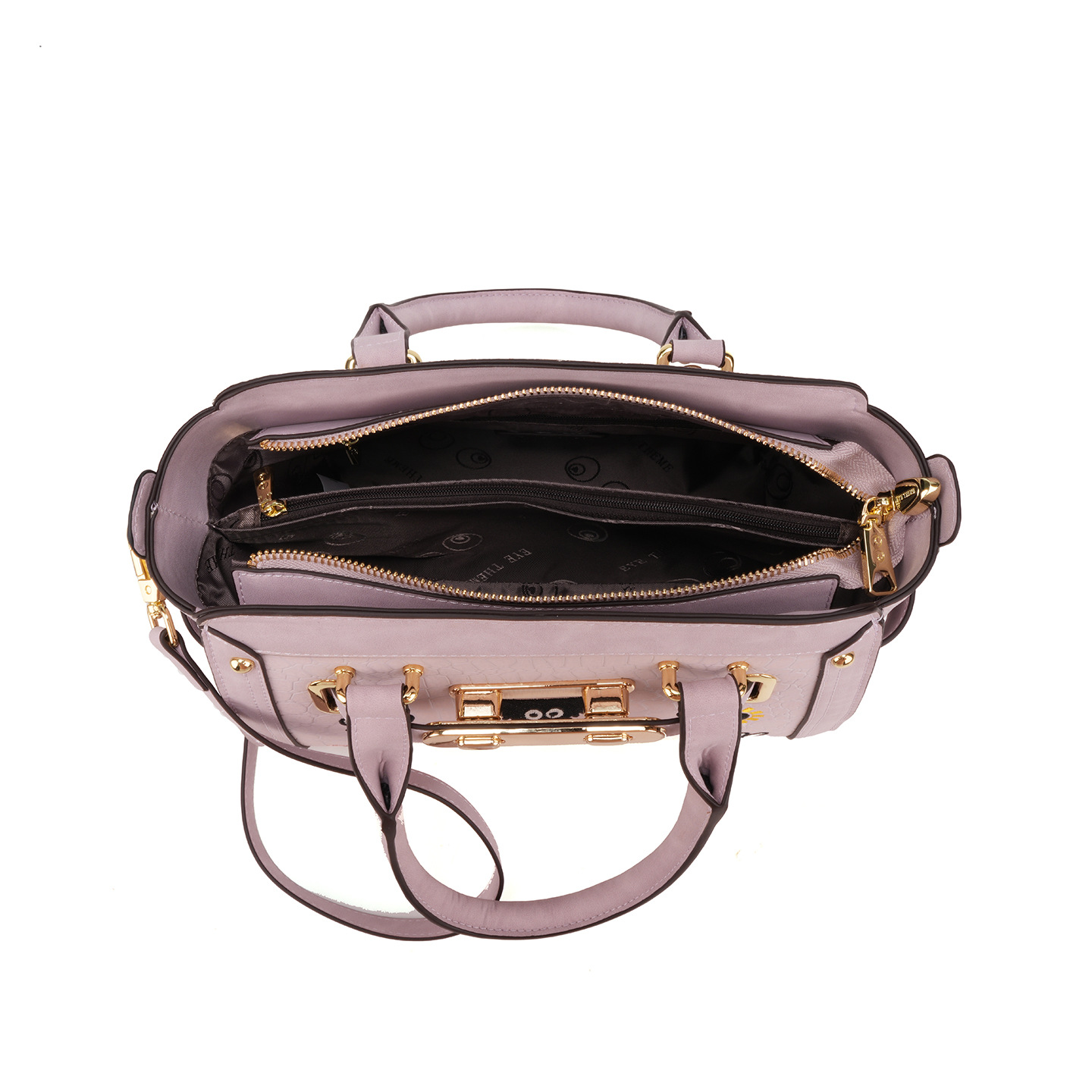 2025 nueva mujer bordado borde de aceite PU bolsas de estilo de invierno otoño ganso alas inclinadas bolsas de mujer de moda 2873 #