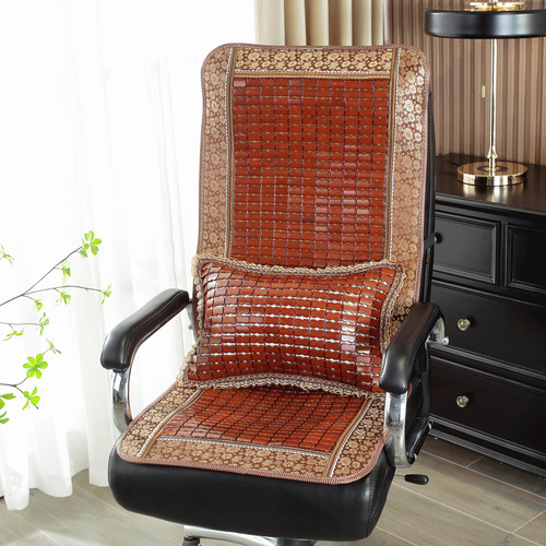 Summer Mahjong Cooling Mat Chair Cushion Integrated Computer Boss Chair Back Support Pad for Office Long Sitting in Summer