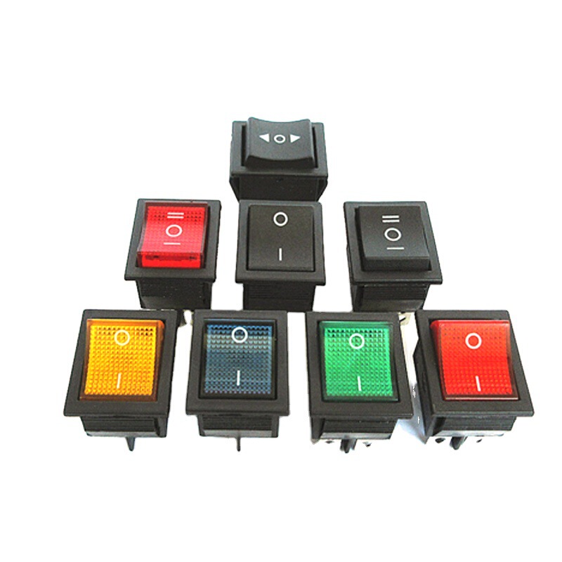Kcd4 Boat-Shaped Switch 30A Four-Pin with Light 6-Pin Kcd4 Second Gear 16A Boat-Shaped Switch High Current Kcd4