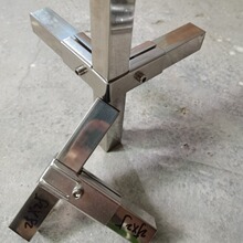 不锈钢方管连接件20/25/30展示架接头固定件免焊接货架L型紧固件