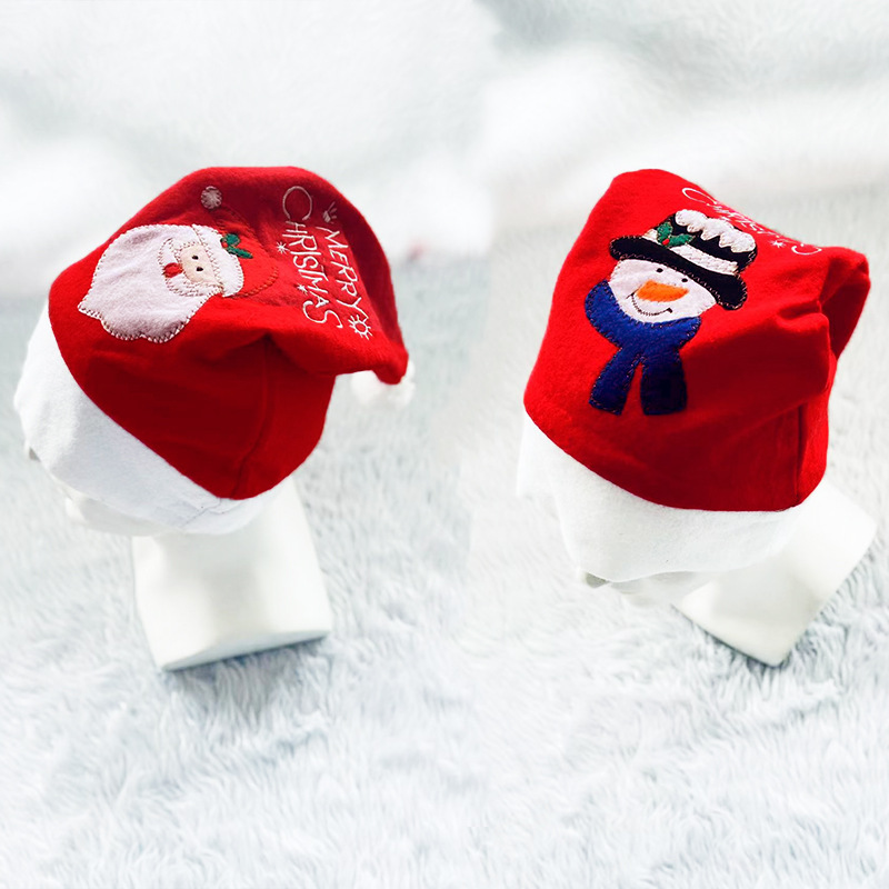 Factory Direct Sales Cartoon Christmas Hat Snowman Santa Claus Christmas Hat Christmas Props Performance Decoration