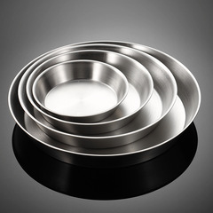 En304 stainless steel barbecue plate, heavy-duty, multi-specification sanding Korean-style dish, restaurant household bread baking tray