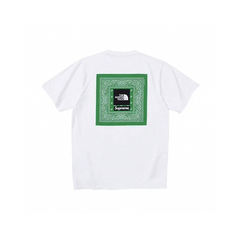 NTノースフェイスの純綿Tシャツの正しいバージョン、男性と女性用、カップル向けの同じスタイル、トレンディなプリント、幅広で多用途、カジュアル半袖|undefined