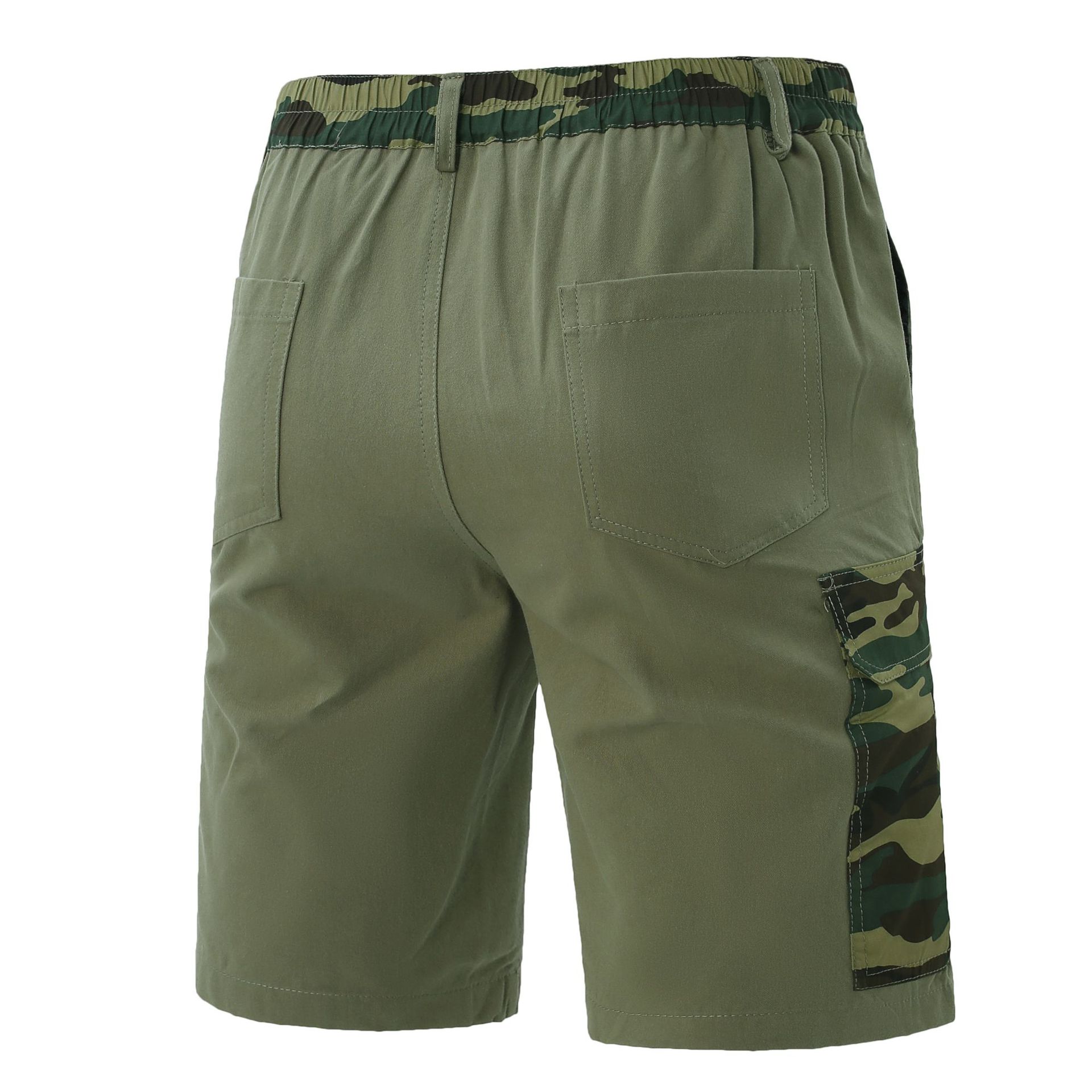 Cross-border 2025 New Cotton Work Shorts For Men, Multi-pocket American-style Knee-length Shorts, Summer Japanese Style,_mkmklike.com