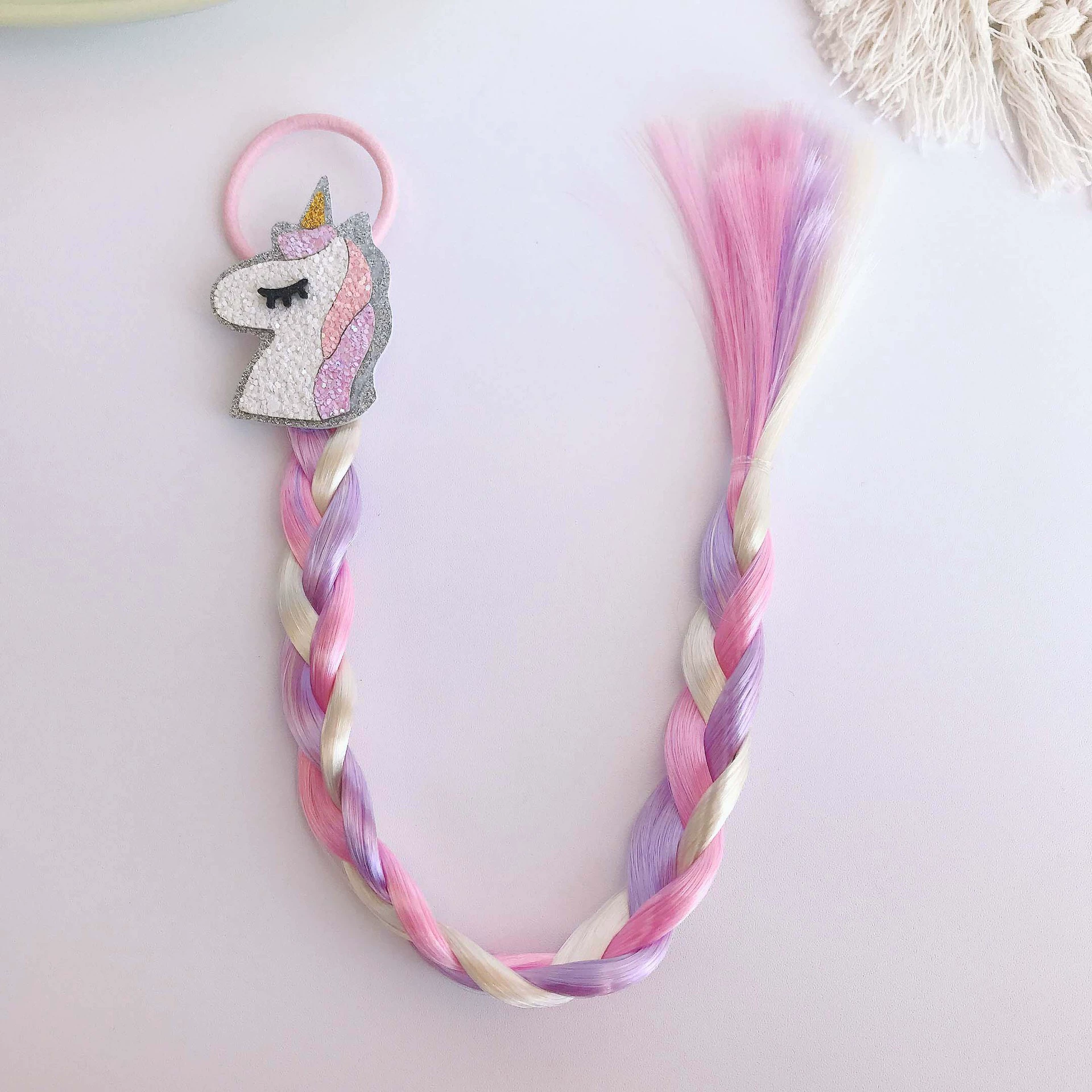 Детская wig с хвостиком, игрушка, единорог