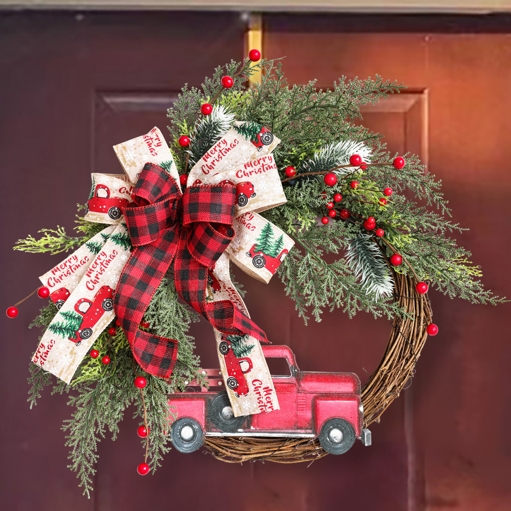 Navidad guirnalda puerta decoración otoño cosecha Garland puerta colgando cosecha Garland coche casa ventana decoración transfronteriza