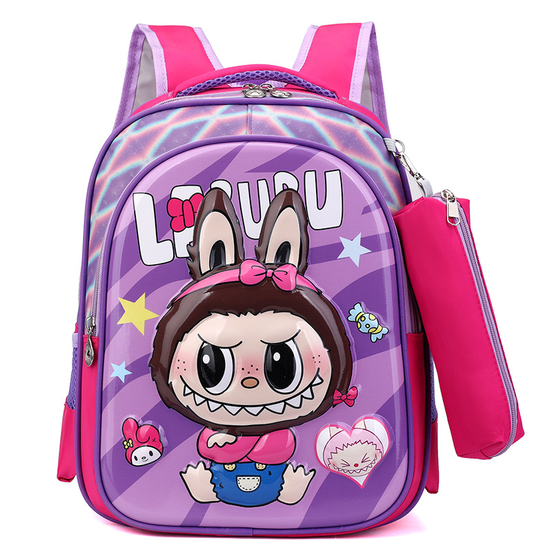 Mochila escolar para niños Rabubu 6-8-12 años Labubu kindergarten mochila escolar 2025 nueva mochila para niñas de gran capacidad