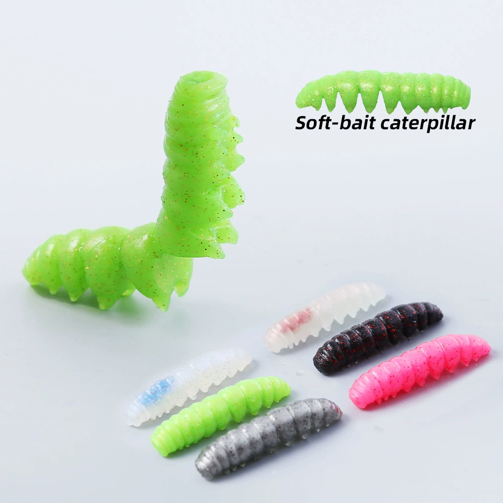 Мягкая приманка-гусеница из материала TPR, 5 см/2,7 г, для дальнего заброса, подходит для ловли мандариновой рыбы и окуня.