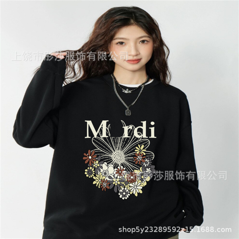 2025新款时尚韩国Mrdi卫衣金高银明星同款小雏菊多花腊肠狗上衣|undefined