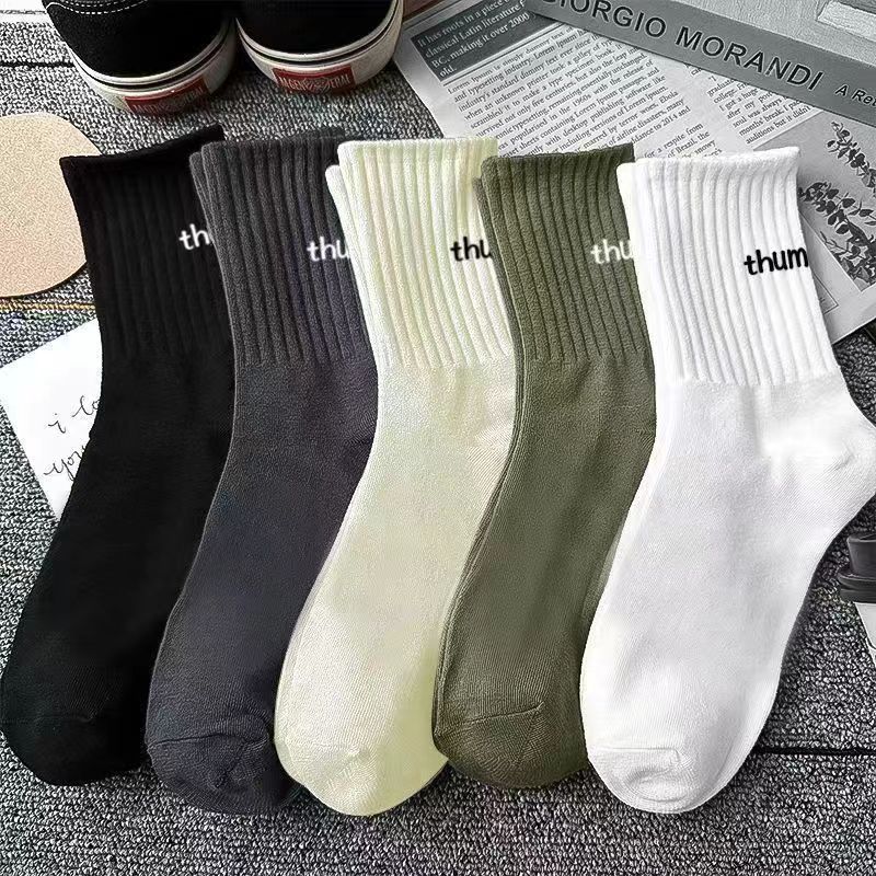 Femmes Style Simple Couleur Unie Polyester Crew Socks Une Paire display picture 2