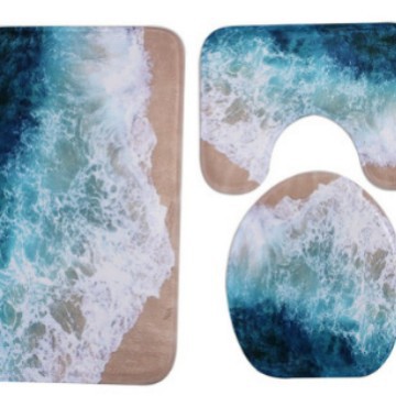 Delfín océano 3D estilo baño alfombra de piso traje antideslizante alfombra de piso transfronterizo Venta caliente suministro entrega patrón