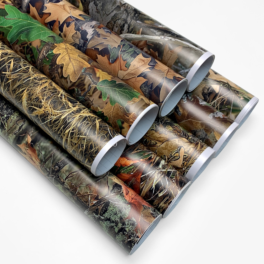 2026 New Model Leafy Thatch Jungle Bionic Camouflage Outdoor Camping Waterproof Decorative Camouflage Self-Adhesive Easy to Apply