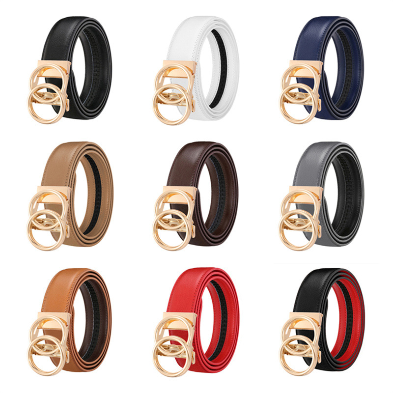 Simple double-ring men's automatic belt
