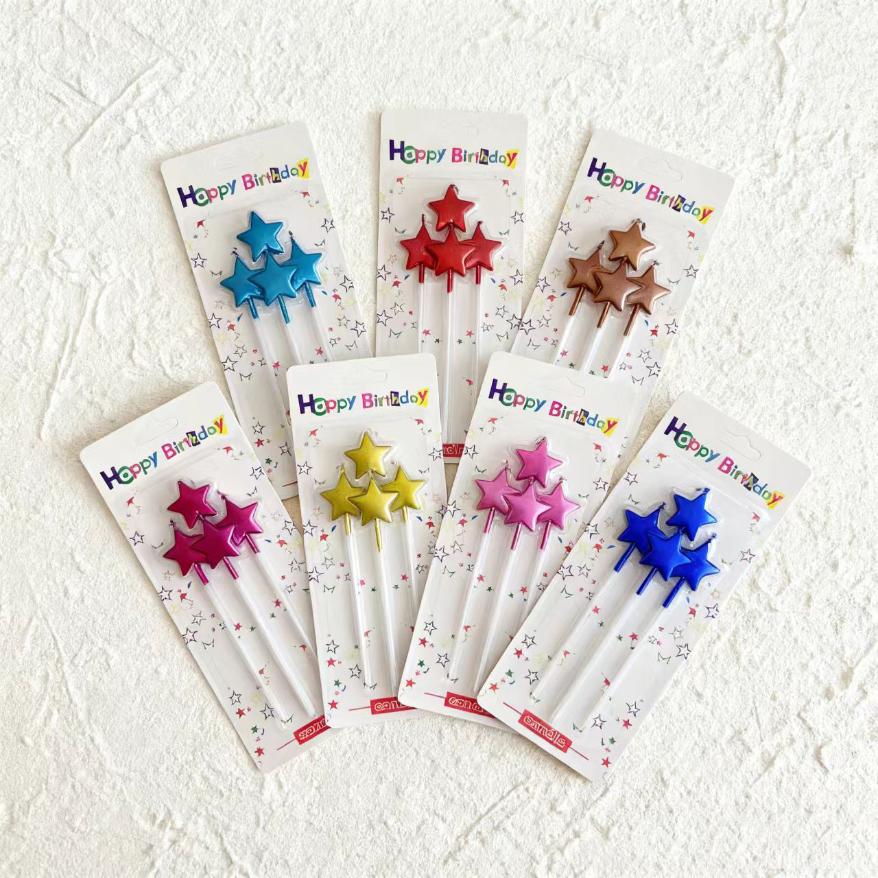 Tela de cumpleaños vela de globos horneado decoración creativa 3D estereoscópico pentacos lindos niños fiesta vela de cumpleaños