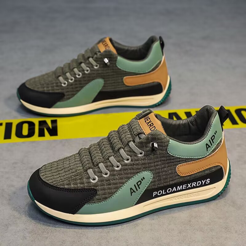 Zapatos de hombre 2024 nueva tendencia de deportes de ocio de primavera, zapatos casuales de todo fósforo, zapatos de Forrest Gump para correr planos ligeros para hombre