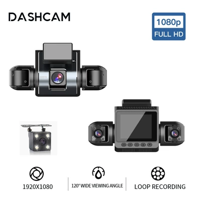 cam with 4 lenses, 1080P, Driving recorder - 9-720-2inch-four-records