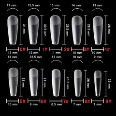 Nail salon refill nail polish single size long water drop trapezoid refill flat arc frosted no-engraving ultra-thin traceless small size