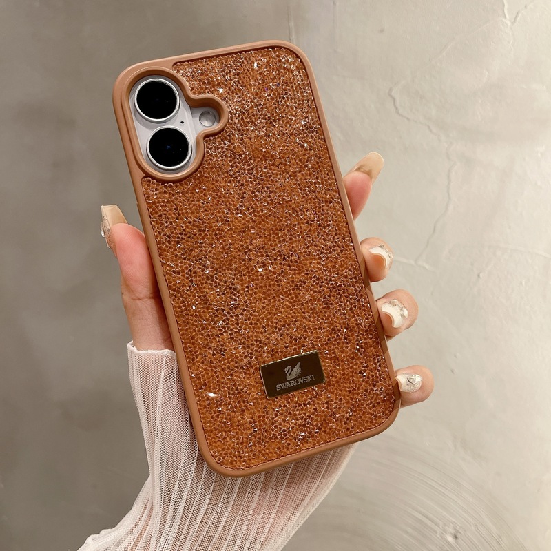 奢华闪钻适用苹果16ProMax手机壳iPhone15电镀潮牌高级水钻14全包|undefined