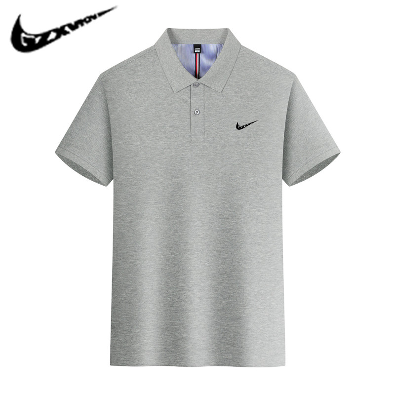 Group Buying Work Clothes 2025 Quality Men's Short Sleeve 65 Cotton Antibacterial New Summer Solid Color Polo Shirt Men's Top Group Buying Work Clothes 2025 Quality Men's Short Sleeve 65 Cotton Antibacterial New Summer Solid Color Polo Shirt Men's Top