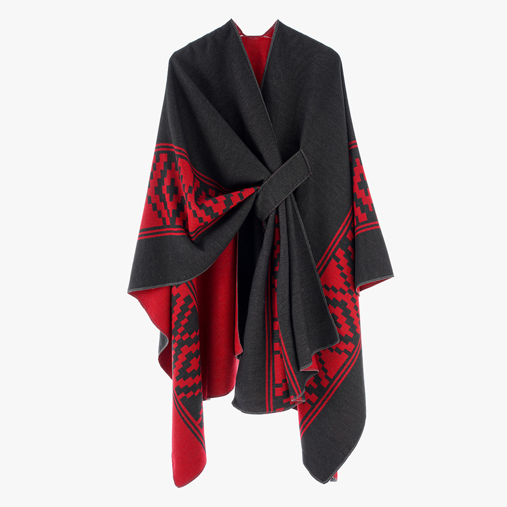 Amazon nuevo estilo multicolor bohemio estilo bifurcado y barra imitación chal de cachemira Europa y América versátil