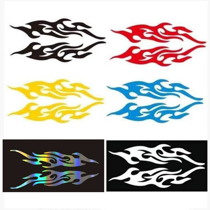 Наклейки с пламенем мотоцикла, наклейки с пламенем на зеркало заднего вида, наклейки с пламенем тотема, украшение с пламенем, модифицированные наклейки на автомобиль
