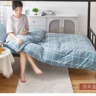 2025 New Type a 230g Thickeneded Milk Velvet Student Dormitory Three-Piece Fitted Bed Sheets Set