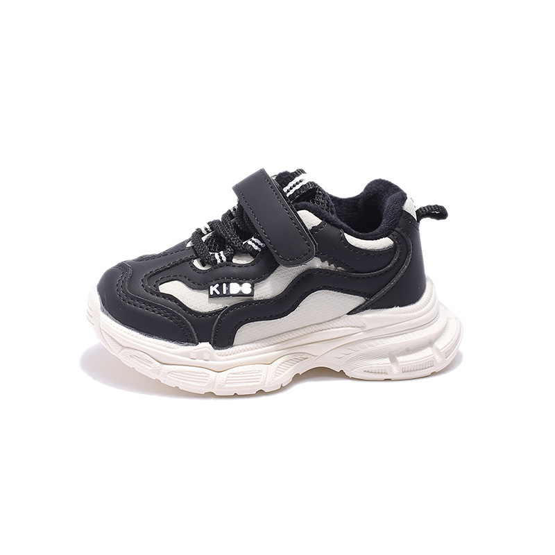 Zapatos deportivos infantiles nuevos para otoño e invierno 2025, zapatillas ligeras estilo dad shoes para niños y niñas, zapatillas para correr para bebés y niños pequeños, cálidas y a la moda.