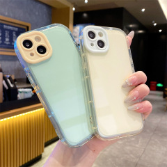 iPhone16 コントラストカラーのツーインワン携帯電話ケース Apple 15 キャンディーカラー 14promax 小さな新鮮な保護カバーに適しています。