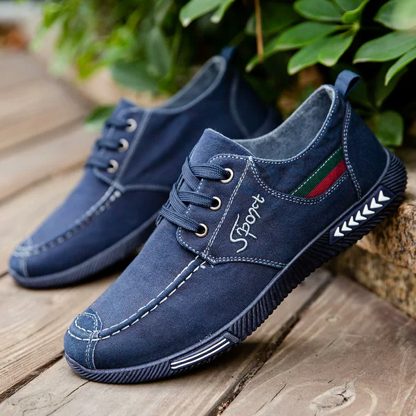 Old Beijing Cloth Shoes Men's New Summer Canvas Shoes Breathable Versatile Casual Trendy Shoes Dad Lazy One-Step