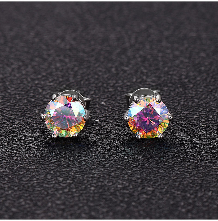 2g Weight 925 Sterling Silver Ear Needle Material Moissanite Inlay Material Ear Studs Classification 1 Pair Quantity Holiday, Daily Occasion 925 Sterling Silver Material Round Pattern All Seasons Season Women's Gender Inlay Design Simple Style Style 1 Pair 925 Sterling Silver Moissanite Moissanite Earrings Round Ear Studs 无