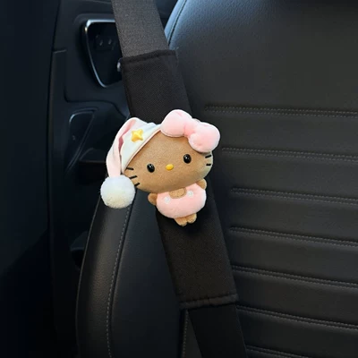kitty design, anti-chafing clothing | Seat belt shoulder pad - sleeping-cap-doudou-eye-kt
