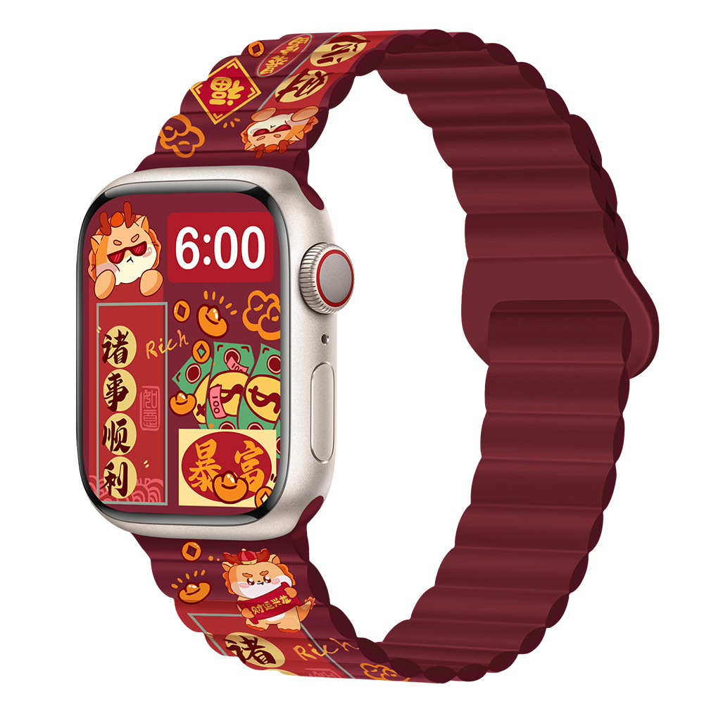 Aplicable a Apple iWatch correa applewatch bicolor silicona magnetic loop ultra2 / S8 / 7 / se