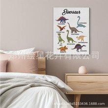 �羳����Dinosaur Types Canvas Wall Art �����N�������ˇ�g