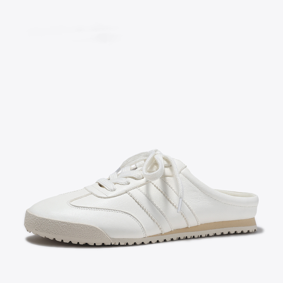 Trendy no South 2025 primavera nueva moda aumento media pantuflas de uso exterior zapatos casuales de todo fósforo para mujer zapatos de entrenamiento alemán sin tacón