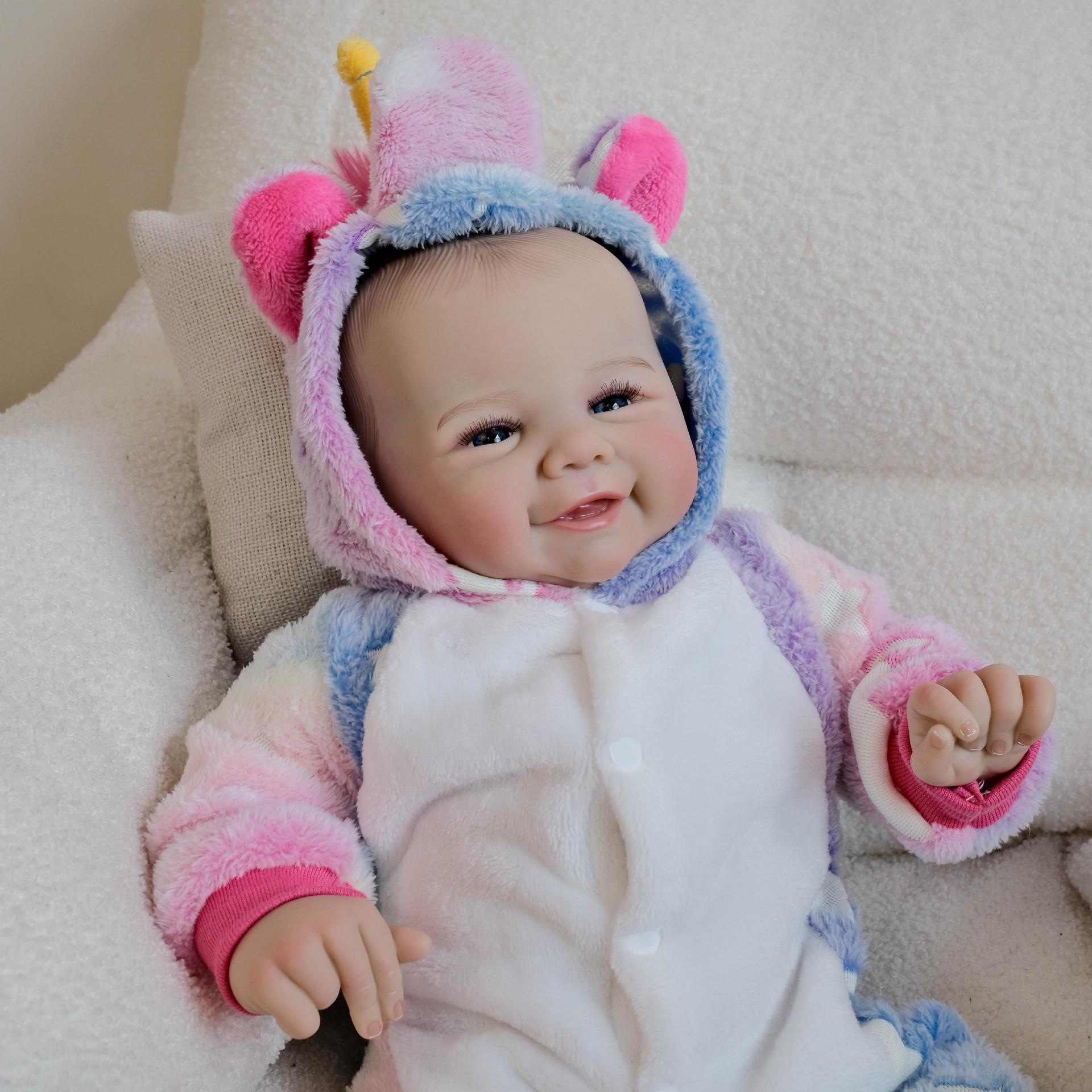 NPK 19 pulgadas unicornio mono muñeca vivienne para niños regalos de Navidad