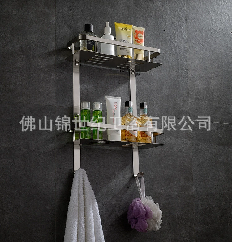 Corner frame stainless steel, double-layer black storage system, (Cross-border trading)