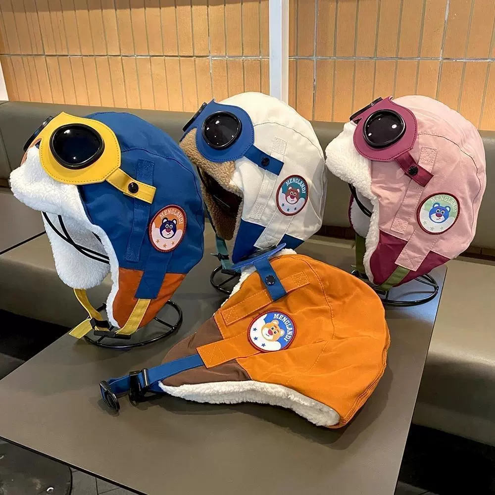 儿童恐龙飞行员帽子保暖冬季户外防风雷锋秋冬护耳加绒滑雪女童