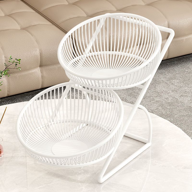 Vintage-Style Fruit Plate for Living Room Coffee Table, Multi-Layer Storage Basket, Shelf for Dried Fruits, Snacks, and High-End Fruit Basket