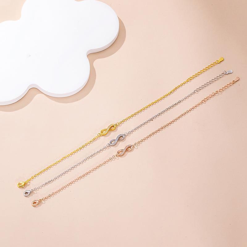 【Songqi】8-Shaped Infinity Symbol Bracelet for Women, Niche Design, High-End Instagram Style, Cross-Border European and American Hand Jewelry, Friendship Bracelet